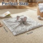 Pro Goleem Elephant Security Blanket, Soft Lovey Unisex Lovie Baby Gifts for Boys and Girls Snuggle Toy Stuffed Animal Newborn Essentials and Items Grey 16 Inch - Image 9
