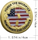 5pcs Military Veteran Challenge Coins Set Bulk | Veteran Memorial Day Coin, We Stand for The Flag, Commemorative Army Military Coins, For Veteran Day Father's Day - Image 3