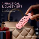 Pink Pocket Knife for Women - Legal Small Knife - 2.68 Inch Serrated Blade - Womens Knife for Self Defense - Cute Girl Survival Tool Pocket & Folding Knives - Mothers Day Gift Idea - 6655 P - Image 9