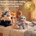 Mewaii Weighted Stuffed Animals Sloth Plush, Heatable Coolable, 4 lb, 20in | Mom's Choice Award, Microwaveable Inner Pad, Huggable Sloth Plushies, Cozy Gift for Kids & Adults - Image 3