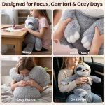 Mewaii Weighted Stuffed Animals Sloth Plush, Heatable Coolable, 4 lb, 20in | Mom's Choice Award, Microwaveable Inner Pad, Huggable Sloth Plushies, Cozy Gift for Kids & Adults - Image 6