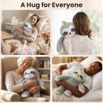 Mewaii Weighted Stuffed Animals Sloth Plush, Heatable Coolable, 4 lb, 20in | Mom's Choice Award, Microwaveable Inner Pad, Huggable Sloth Plushies, Cozy Gift for Kids & Adults - Image 7