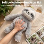 Mewaii Weighted Stuffed Animals Sloth Plush, Heatable Coolable, 4 lb, 20in | Mom's Choice Award, Microwaveable Inner Pad, Huggable Sloth Plushies, Cozy Gift for Kids & Adults - Image 8