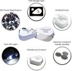 Pineapple 30X Jewelers Loupe with Light, Lighted Magnifying Glass Eye Loop, Illuminated LED Light Metal Pocket Magnifier for Jewelry, Currency, Plants, Coins, Diamonds, Stamps - Image 3