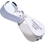 Pineapple 30X Jewelers Loupe with Light, Lighted Magnifying Glass Eye Loop, Illuminated LED Light Metal Pocket Magnifier for Jewelry, Currency, Plants, Coins, Diamonds, Stamps - Image 6