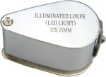 Pineapple 30X Jewelers Loupe with Light, Lighted Magnifying Glass Eye Loop, Illuminated LED Light Metal Pocket Magnifier for Jewelry, Currency, Plants, Coins, Diamonds, Stamps - Image 7