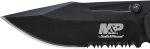 Smith & Wesson M&P SWMP13BS 8.2in High Carbon S.S. Folding Knife with 3.5in Serrated Clip Point Blade and Aluminum Handle for Tactical, Survival and EDC - Image 3