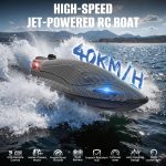 Rc Boat,12 inch Big Remote Control Boats with LED Light,40 KPH Fast RC Speed Boats with 2000mAh Battery Ideal Waterproof Toy Boats for Lakes & Pools & Salt Water Summer Toys for Adults - Image 3