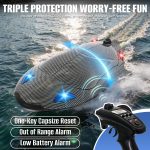 Rc Boat,12 inch Big Remote Control Boats with LED Light,40 KPH Fast RC Speed Boats with 2000mAh Battery Ideal Waterproof Toy Boats for Lakes & Pools & Salt Water Summer Toys for Adults - Image 6