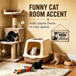 Funny Cat Metal Sign, What Part of Meow Don’t You Understand Cat Wall Decor, Cute Cat Lover Gift, Vintage Cat Tin Sign for Home Office Pet Room - Image 3