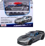 Maisto 1:24 Assembly Line 2017 Chevrolet Corvette Grand Sport - Grey - Image 9