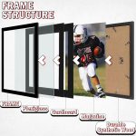OMISHE Sports Magazine Frame, Fit 8.0x10.5 or 8.5x11.25 inch Magazine Display, 1 Pack, Magazine Frame for Wall, Black, Black Mat - Image 5