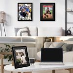 OMISHE Sports Magazine Frame, Fit 8.0x10.5 or 8.5x11.25 inch Magazine Display, 1 Pack, Magazine Frame for Wall, Black, Black Mat - Image 7