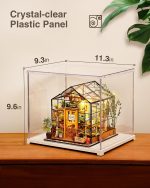 Rolife Dust Cover for Miniature House Building Sets Dsplay Case, Stackable Acrylic Display Box for Collectibles Storage Box with Door Dustproof Prevention (10.6x8.6x8.5inch) - Image 3