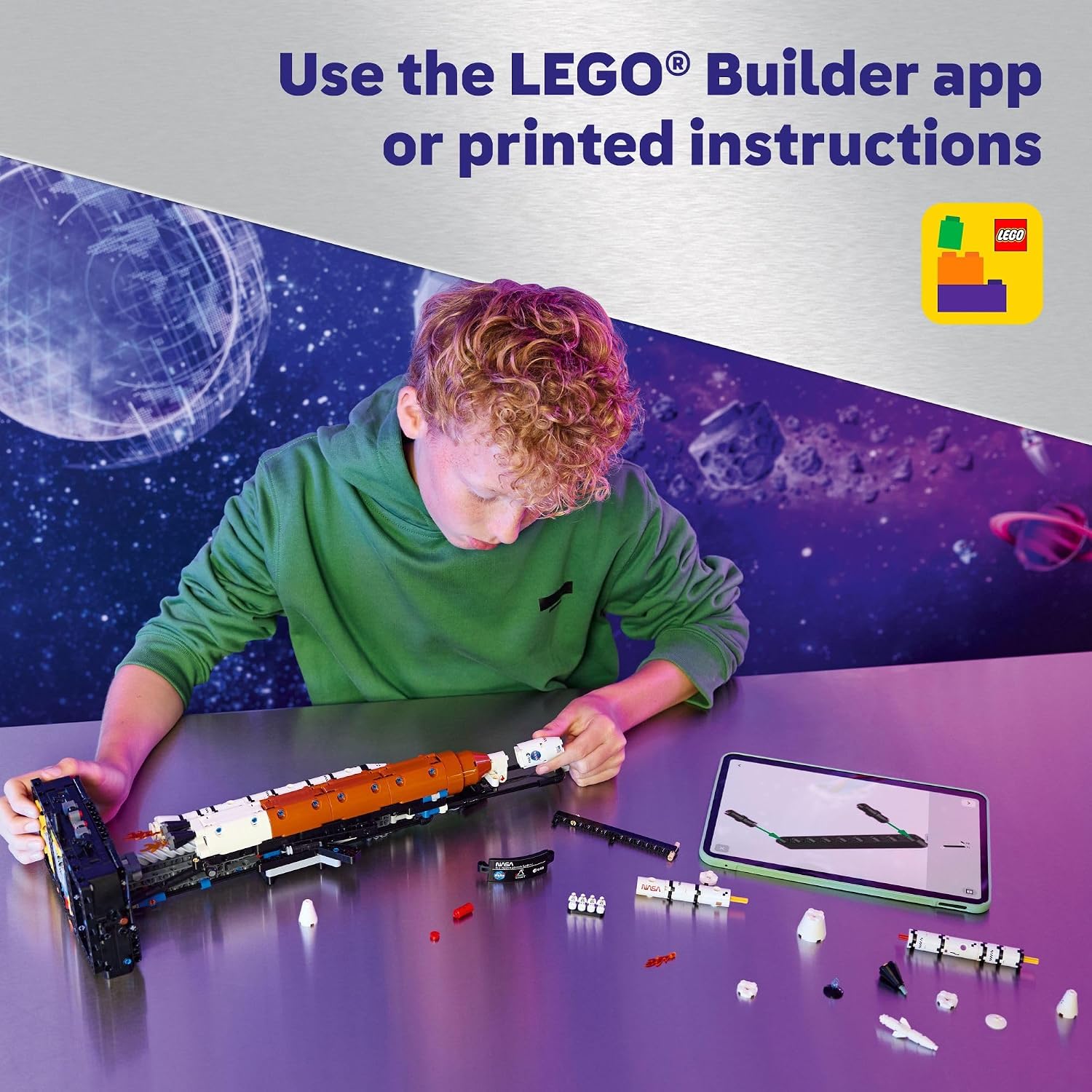 LEGO Technic NASA Artemis Space Launch System Rocket Building Toy for Boys & Girls - STEM Learning & Space Toy W/3-Stage Launch Function for Kids, Ages 9+ - Idea for Birthdays - 42221 - Image 7