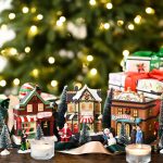 Valery Madelyn Pre-Lit Christmas Village Set House Decoration, Battery Operated Christmas Figurine Accessories Town Building Collection for Holiday Xmas DIY Tabletop (17 PCS) - Image 3