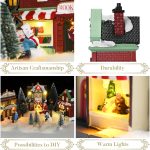 Valery Madelyn Pre-Lit Christmas Village Set House Decoration, Battery Operated Christmas Figurine Accessories Town Building Collection for Holiday Xmas DIY Tabletop (17 PCS) - Image 6