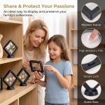 Floating Display Frame,for Jewelry & Coin Storage,Transparent Suspension Storage Box for Collector Daily Small Item Showcase & Gift Packaging, Black - Image 5
