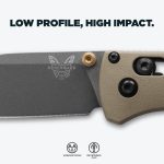 Benchmade Bugout EDC Knife, S30V Steel Blade (535GRY-1) | Ranger Green Grivory handle, Drop-Point blade - Image 4