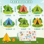 Moon Boat 30 Sets Camping Craft Sticker Kit - DIY Camp Bulk for Summer Classroom School VBS Activities Party Favor Supplies - Image 4