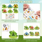 Moon Boat 30 Sets Camping Craft Sticker Kit - DIY Camp Bulk for Summer Classroom School VBS Activities Party Favor Supplies - Image 7