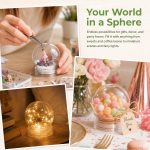 36Pcs DIY Clear Plastic Water Globes Kit, Shatterproof Snow Globes for Bulk Summer Camp Crafts, Kids Pool Party Favors, Beach Souvenirs & Sensory Jars - Image 6