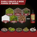 The Army Painter, Battlefields Basing Set | Modelling kit with 50 ml PVA glue, 35 green grass tufts and 1 box of grass, for terrain and Warhammer miniatures - Image 4