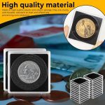 120 Pcs Adjustable Acrylic Coin Holder, Coin Collection Cases with Sponges for Collectors, Coin Snap Holders for Silver Dollar Protection, Plastic Coin Cases Supplies (20mm-40mm) - Image 6
