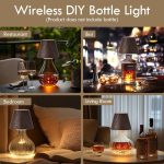 WILIT Wireless Bottle Lamp Shades, Wine Bottle Lights for Liquor Bottles | Cordless Battery Operated Lamp for Living Room, Home Bar Decor, Gifts for Mom Women Men - Image 5