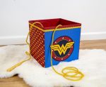 DC Comics Wonder Woman Logo 11-Inch Storage Bin Cube Organizers| Fabric Basket Container, Cubby Cube Closet Organizer | Comic Book Superhero Toys, Gifts And Collectibles - Image 4