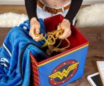 DC Comics Wonder Woman Logo 11-Inch Storage Bin Cube Organizers| Fabric Basket Container, Cubby Cube Closet Organizer | Comic Book Superhero Toys, Gifts And Collectibles - Image 6