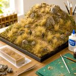 Warmtree Static Grass Tufts, Diorama Supplies for Train Scenery & Models | Artificial Grass for Diorama Materials Train Landscape Railroad Scenery Sand Military Layout Model - Image 5