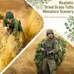 Warmtree Static Grass Tufts, Diorama Supplies for Train Scenery & Models | Artificial Grass for Diorama Materials Train Landscape Railroad Scenery Sand Military Layout Model - Image 8