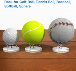 Cosmos 4 Pcs Sport Ball Stand Holder Baseball Display Stand Golf Ball Holder Tennis Ball Desk Rack for Baseball Tennis Ball Golf Ball Small Sphere Stone Egg Stand, Non-Slip Bottom - Image 5