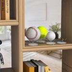 Cosmos 4 Pcs Sport Ball Stand Holder Baseball Display Stand Golf Ball Holder Tennis Ball Desk Rack for Baseball Tennis Ball Golf Ball Small Sphere Stone Egg Stand, Non-Slip Bottom - Image 7