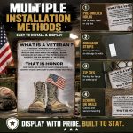 Military Decor What Is A Veteran Metal Signs Army Decor Veteran Sign Military Decorations Army Stickers for Home Office Club Bar Man Cave 16x12 Inch - Image 5