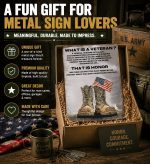 Military Decor What Is A Veteran Metal Signs Army Decor Veteran Sign Military Decorations Army Stickers for Home Office Club Bar Man Cave 16x12 Inch - Image 7