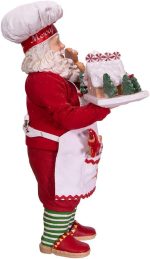 Kurt S. Adler 10.5-Inch Fabriché Gingerbread Chef Santa - Image 4