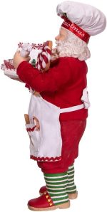 Kurt S. Adler 10.5-Inch Fabriché Gingerbread Chef Santa - Image 5