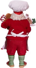 Kurt S. Adler 10.5-Inch Fabriché Gingerbread Chef Santa - Image 6