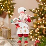Kurt S. Adler 10.5-Inch Fabriché Gingerbread Chef Santa - Image 9
