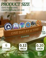 Bamboo Sobriety Coin Holder Display, Holds up to 6 AA Chips | AA Coin Holder Display, Natural Bamboo, Fade-Resistant Finish, No Assembly Required, AA Chip Organizer, Sobriety Gifts - Image 4