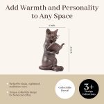 Young's Inc Cat Figurine - Cute Cat Statue - Whimsical Cat Decor for Cat Lovers, Collectibles and Meditation Decor - Cat with Eye Glasses - 4'' L X 3'' W X 5'' H - Image 4