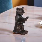 Young's Inc Cat Figurine - Cute Cat Statue - Whimsical Cat Decor for Cat Lovers, Collectibles and Meditation Decor - Cat with Eye Glasses - 4'' L X 3'' W X 5'' H - Image 6