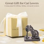 Young's Inc Cat Figurine - Cute Cat Statue - Whimsical Cat Decor for Cat Lovers, Collectibles and Meditation Decor - Cat with Eye Glasses - 4'' L X 3'' W X 5'' H - Image 8