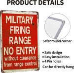 Custom Kraze Military Firing Range Vintage Reproduction Metal tin Sign 8 x 12 - Image 5