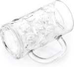 Yesland 6 Pack Beer Mugs with Handle, 20 oz Freezer Safe Glass Steins, Heavy Duty Large Beer Glasses for Bar, Party, Home Use, Clear - Image 5