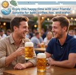 Yesland 6 Pack Beer Mugs with Handle, 20 oz Freezer Safe Glass Steins, Heavy Duty Large Beer Glasses for Bar, Party, Home Use, Clear - Image 9