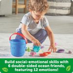 Learning Resources Ocean Emotions Seashells | Sea Animals and Bucket, Sand Toys for Sandbox, Kids Beach Toys, Summer Sensory Bin Toy, Outdoor Water Toddler Toy - Image 3