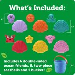 Learning Resources Ocean Emotions Seashells | Sea Animals and Bucket, Sand Toys for Sandbox, Kids Beach Toys, Summer Sensory Bin Toy, Outdoor Water Toddler Toy - Image 6